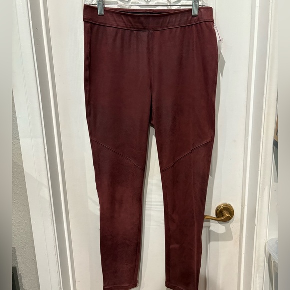 Free People Other - Free People Maroon, Suede Leggings Soft and Stylish 28